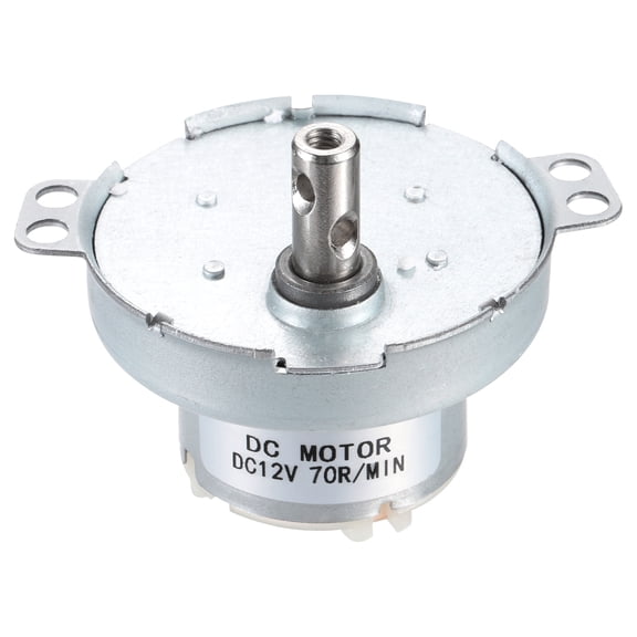 Slow Speed Motor JS-50T Electric Motor Brushed Gear Motor, 12V DC 70RPM Motor CW/CCW D Shaft DC Motor Large Torque