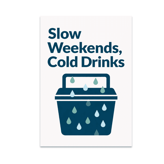 Slow Weekends Cold Drinks Art - Summer Decor Enthusiast - 13x19 Poster Print