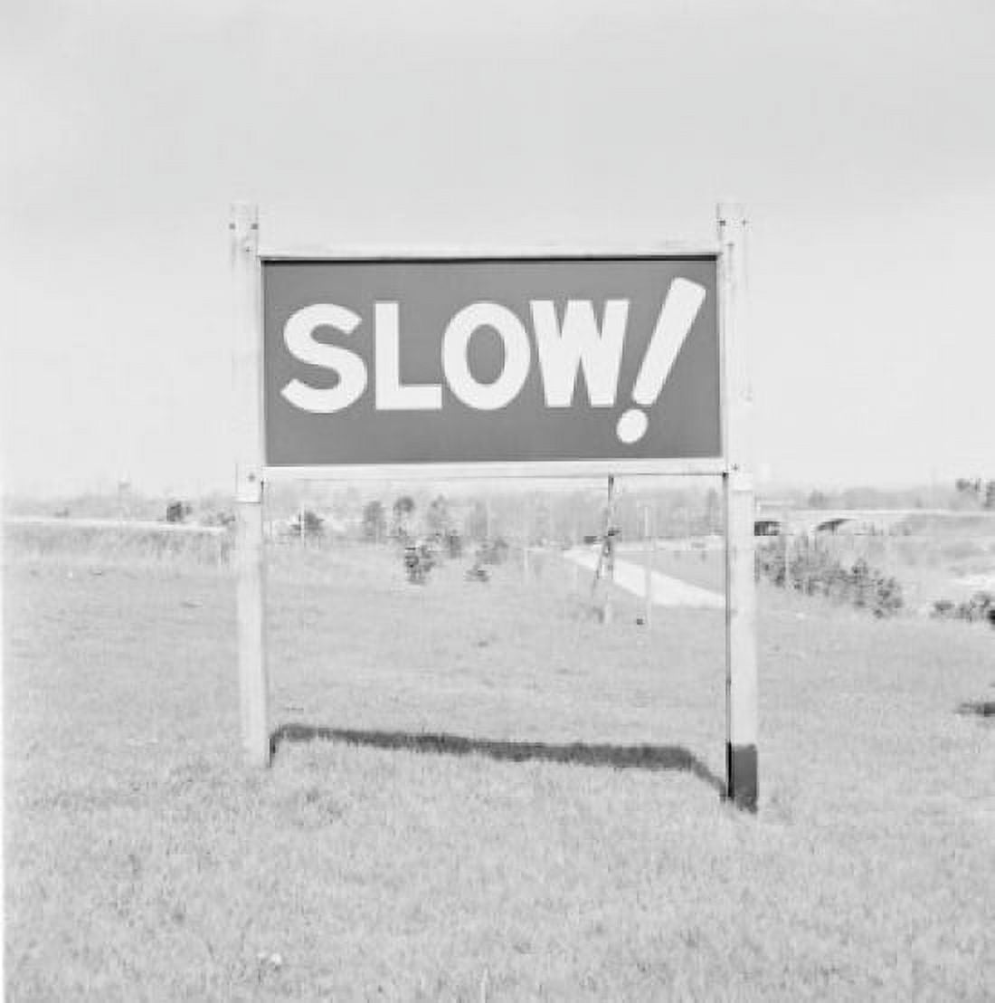 Slow warning sign Canvas Art - (18 x 24)