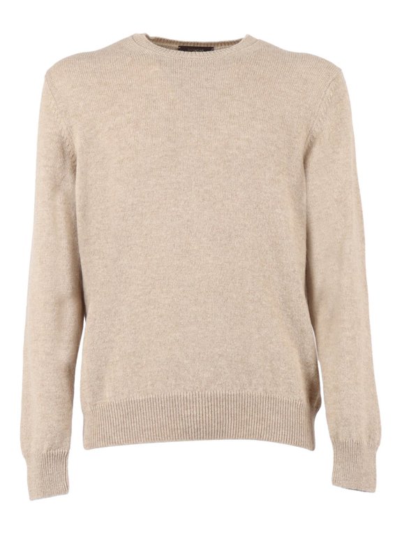 Relaxed Fit Crew Neck Sweater In Soft Virgin Wool (Men's)