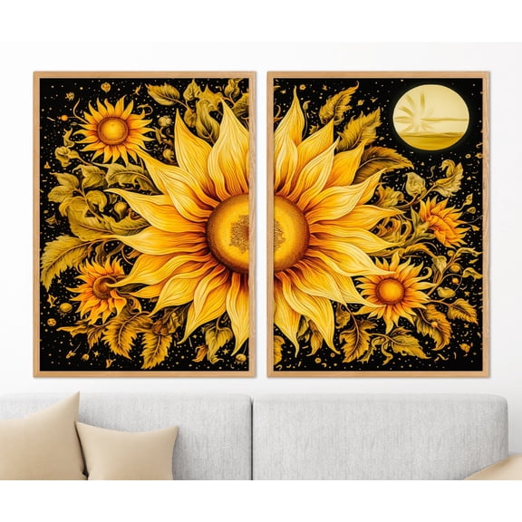 Slower Art Deco Poster Prints Vibrant, Set 2, Poster Only