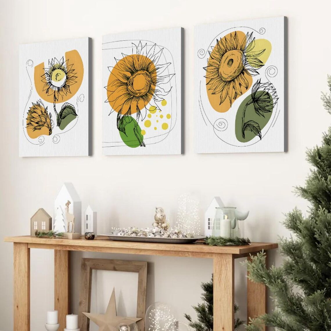 Slower Line Art Prints Abstract Botanical Poster Modern Minimalist ...