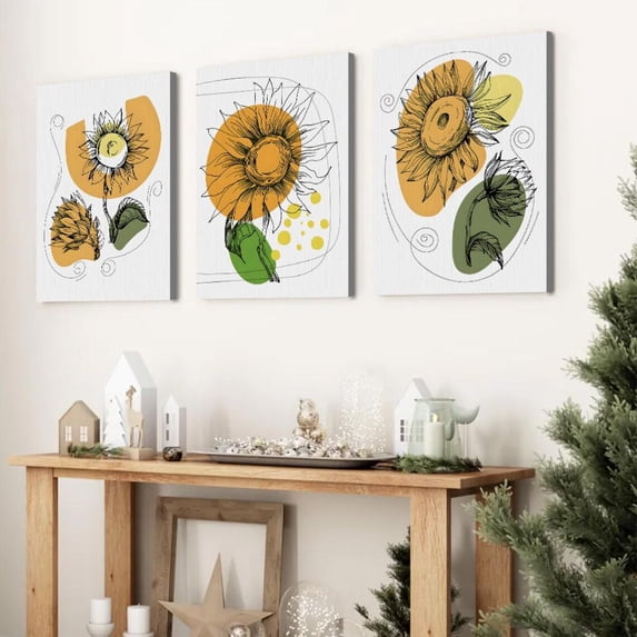 Slower Line Art Prints Abstract Botanical Poster Modern Minimalist ...