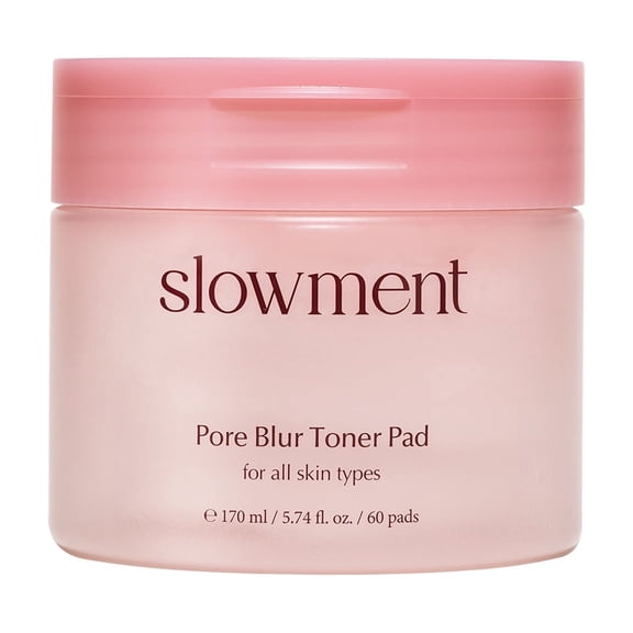 Slowment Pore Blur Toner Pad | 170 ml / 5.74 fl. oz. (60 pads) | Pore-Cleansing & Skin Texture Smoothing