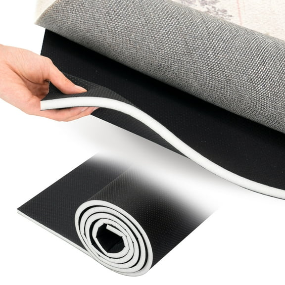 Slsy 1/2" Thick Memory Foam Non-Slip Rug Pad, 9'x6' FT Protective Padding for Under Area Rugs, Cushioned Gripper Pads for Carpet, Runners, Hardwood Floors Protection, Slip Skid Resistant