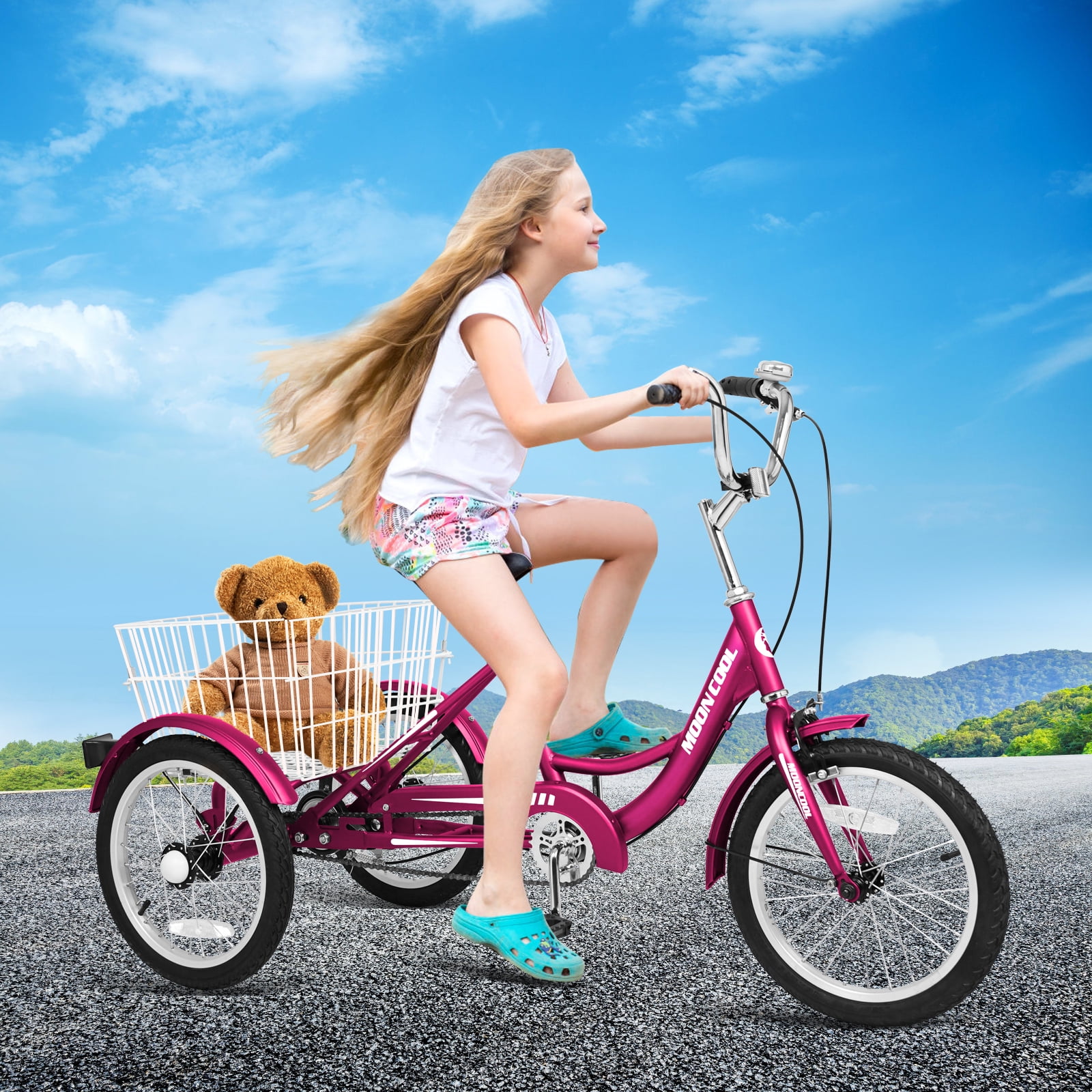 Three wheel bike online with baby seat