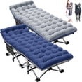thumbnail image 1 of Slsy 2 Pack Folding Bed Cot with 3.3 Inch 2 Sided Mattress, 75"* 28" Folding Camping Cots with Carry Bag, Portable Sleeping Cot Guest Bed, 1 of 13