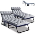 thumbnail image 1 of Slsy 2 Pack Folding Chaise Lounge Chair 5-Position, Folding Cot, Heavy Duty Patio Chaise Lounges for Outside, Poolside, Beach, Lawn, Camping, 1 of 14