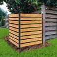 thumbnail image 1 of Slsy Air Conditioner Fence Outdoor Privacy Screens, 2 Panels 36" W x 44" H Wood Fence Panels Trash Can Fence with Metal Stakes, Pool Equipment Enclosure Fence for Outside, 1 of 8