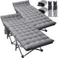 thumbnail image 1 of Slsy 2 Packs Folding Camping Cots with 2 Sided Mattress, Heavy Duty Wide Sleeping Cots, Folding Cots with Carry Bag, 1 of 9