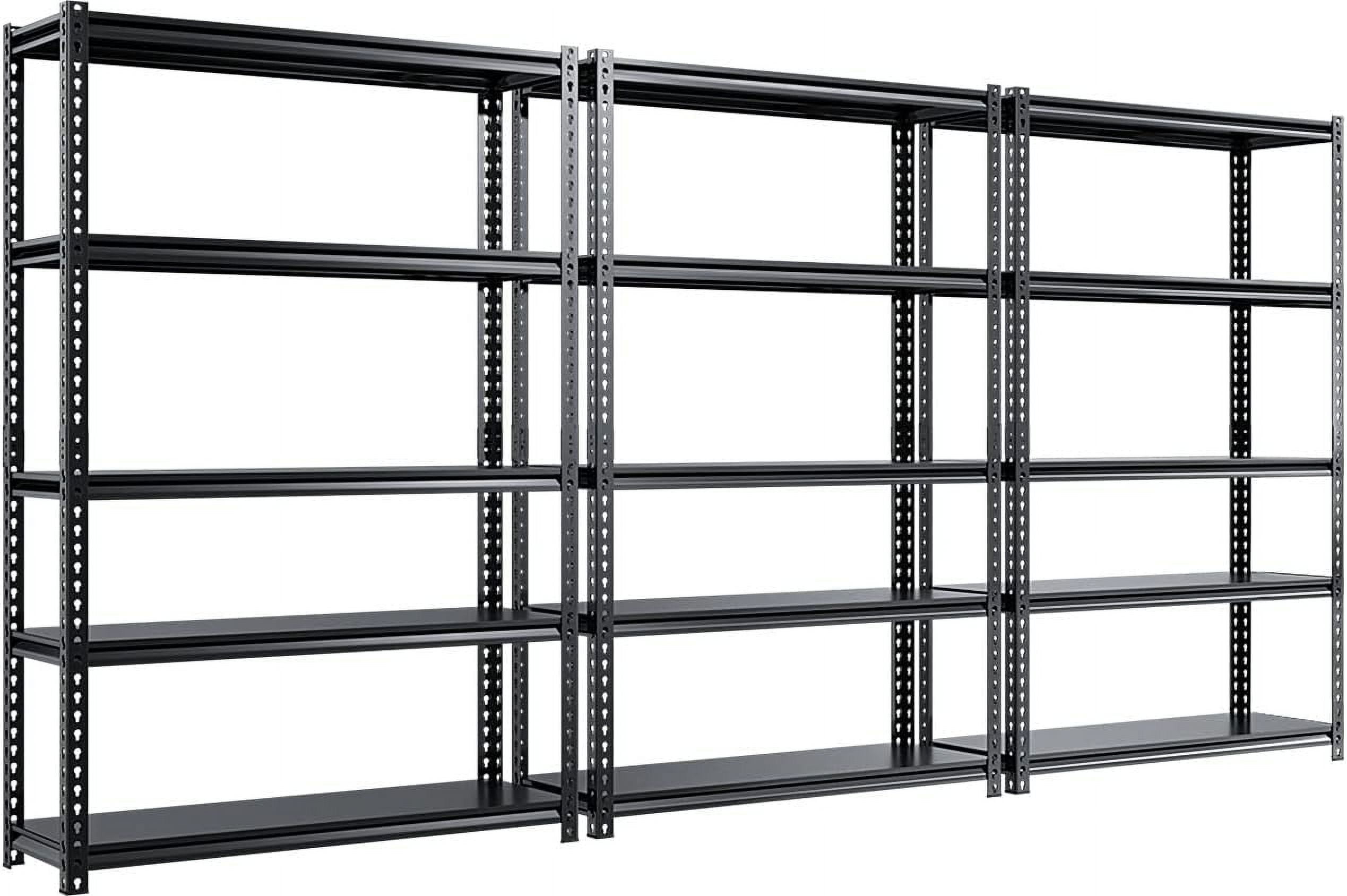 Slsy 2500 lbs 5 Tier Garage Shelves, 3 Pack Heavy Duty Storage Shelves