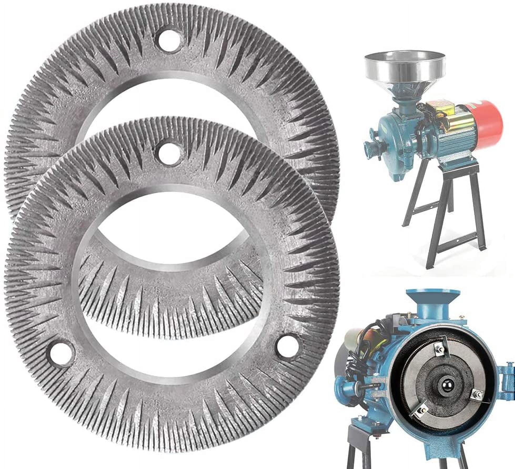 Slsy 2PCS Grinding Sheets for 3000W 110V Electric Grain Mill Heavy Duty Commercial Grain Grinder Machine Feed Grain Mills Grain Dry Feed Flour Mills Cereals Grinder