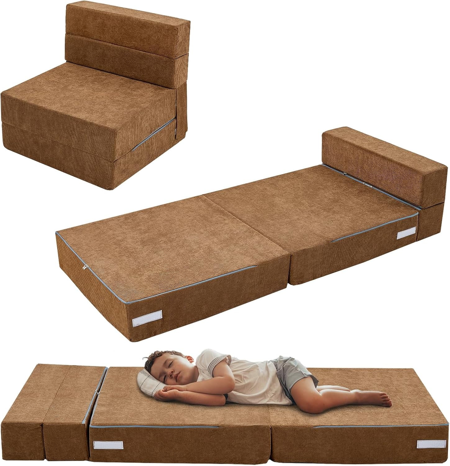 Slsy Folding Sofa Bed Folding Lazy Sofa Bed Convertible Sofa Chair Sleeping Mattress Foldable Mattress for Living Room Dorm Guest Use Home
