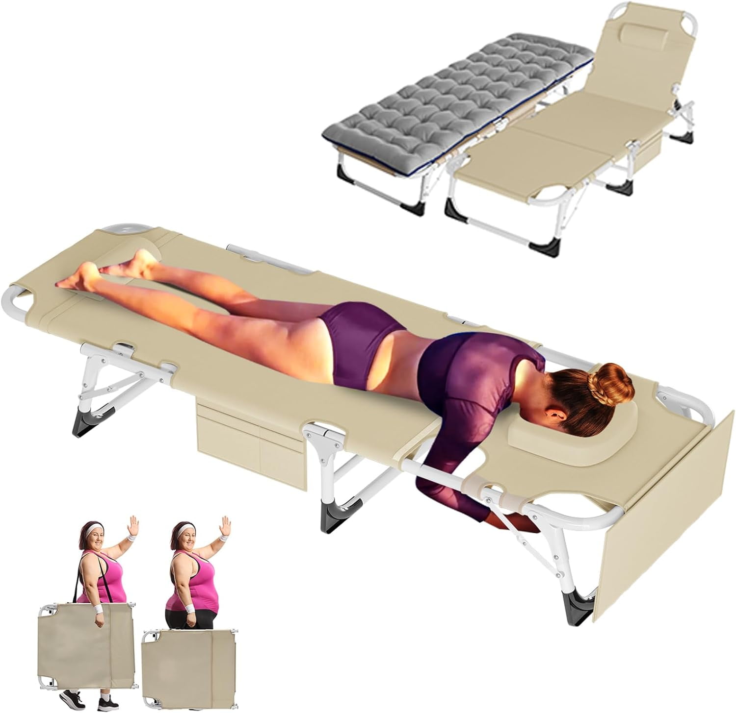 Lightweight Beach Chair and Tote Portable Beach Lounger Great Tanning