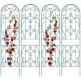 thumbnail image 1 of Slsy 4 Pack Metal Garden Trellis for Cllimbing Plants Outdoor, Flowers Tomato Cucumber Rose Vines Vegetable, Metal Coated Rustproof Garden Trellis for Patio, 60" x 16", 1 of 8