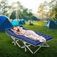thumbnail image 1 of Slsy 75"L x 28"W Folding Camping Cot, Tent Cot with 2 Sided Mattress & Carry Bag, Heavy Duty Folding Bed Sleeping Cots, Guest Beds, 1 of 11