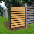 thumbnail image 1 of Slsy Air Conditioner Fence Outdoor Privacy Screens, 1 Panel 38" W x 60" H Wood Fence Panels Trash Can Fence with Metal Stakes, Pool Equipment Enclosure Fence for Outside, 1 of 7