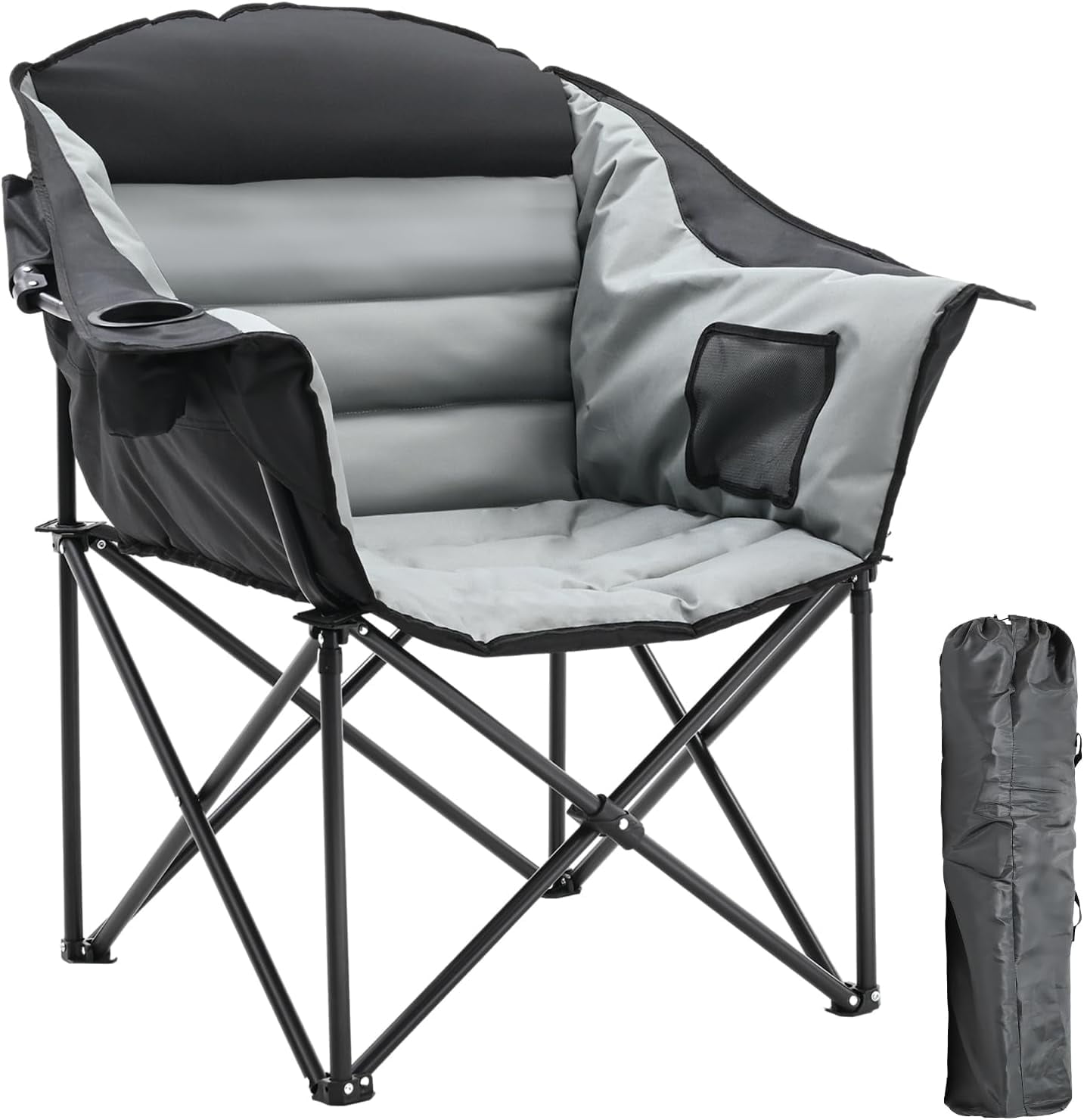 Slsy Camping Chair Patio Lounge Chairs with Armrests, Folding Camp