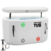 Slsy Cold Plunge Tub for Athletes, Inflatable Ice Bath Tub for Recovery and Cold Water Therapy, 185 Gallons Ice Tubs for Cold Plunge, Water Chiller Compatible Ice Baths L 51.2in*34.6in*25.6in