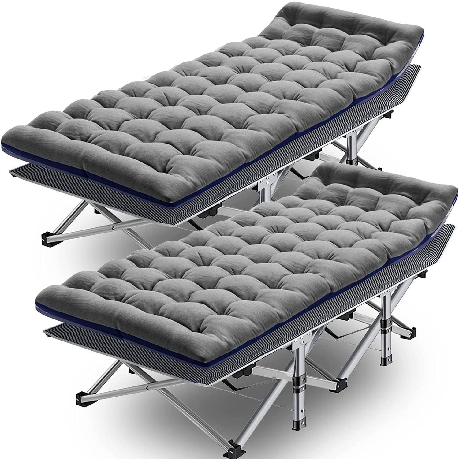 Slsy Cot, Folding Camping Cot for Adults, 2 Pack 75" x 28" Sleeping Cot