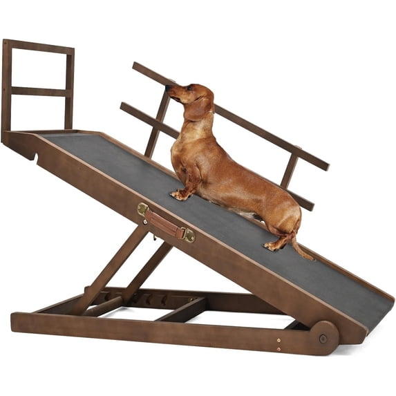 Slsy Dog Ramp with Side Rails, 5 Level Adjustable 15.7'' to 23.6 ...