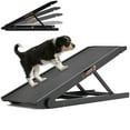 thumbnail image 1 of Slsy Dog Ramp, Upgrade Rubber Mat Folding Wooden Pet Ramp, 4 Adjustable Heights 13.7'' to 19.6'' for Bed,Couch,Car,Great for Small & Large Old Dogs & Cats, Supports up to 150 lbs, 1 of 9