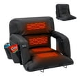 thumbnail image 1 of Slsy Dual-Sided Heated Ion Stadium Seats for Bleachers with Back & Arm Support and Wide Cushion, Extra Portable 6 Reclinng Positions Bleacher Seat for Outdoor Camping Games Sports, 1 of 9