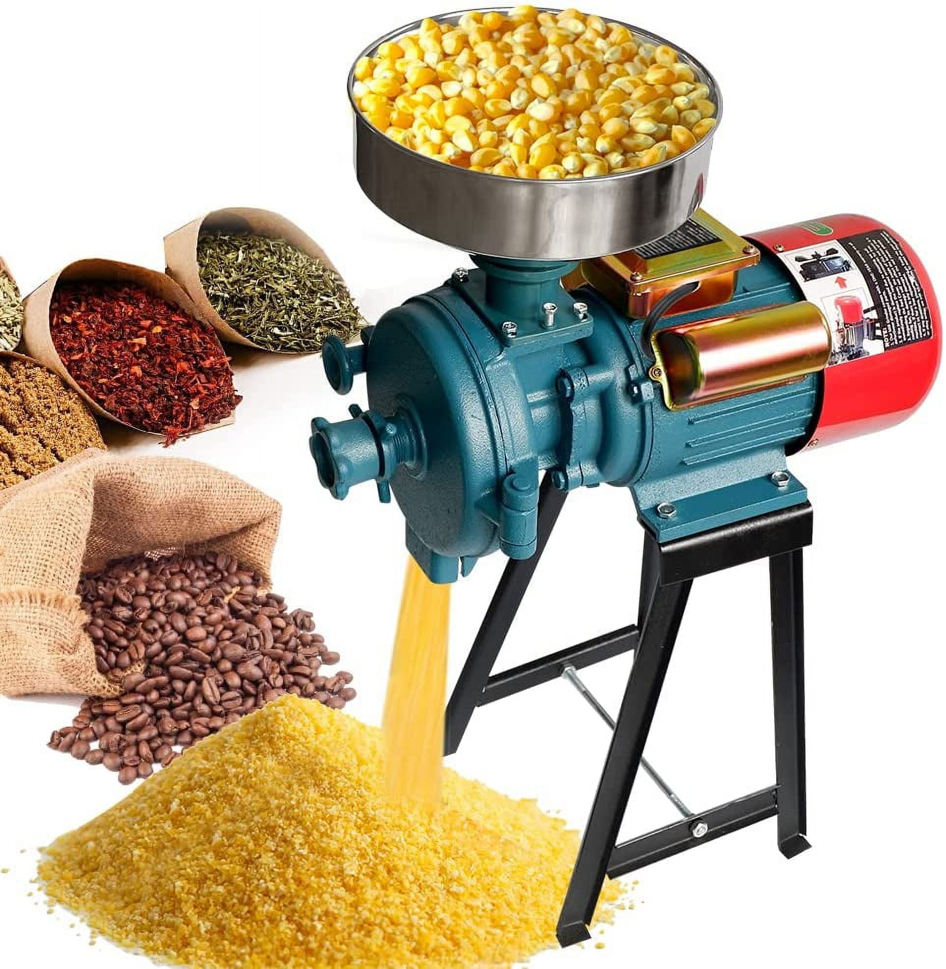 Slsy Electric Grain Mill Grinder Corn Grinder, 110V 3000W Commercial Corn  Mill Grinder Machine Feed Mill Wheat Grinder, Flour Mill Cereals Grinder