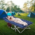 thumbnail image 1 of Slsy Folding Camping Cot with 2 Sided Mattress & Carry Bag, Portable Folding Cots for Adults, Heavy Duty Sleeping Cot Bed, 1 of 11