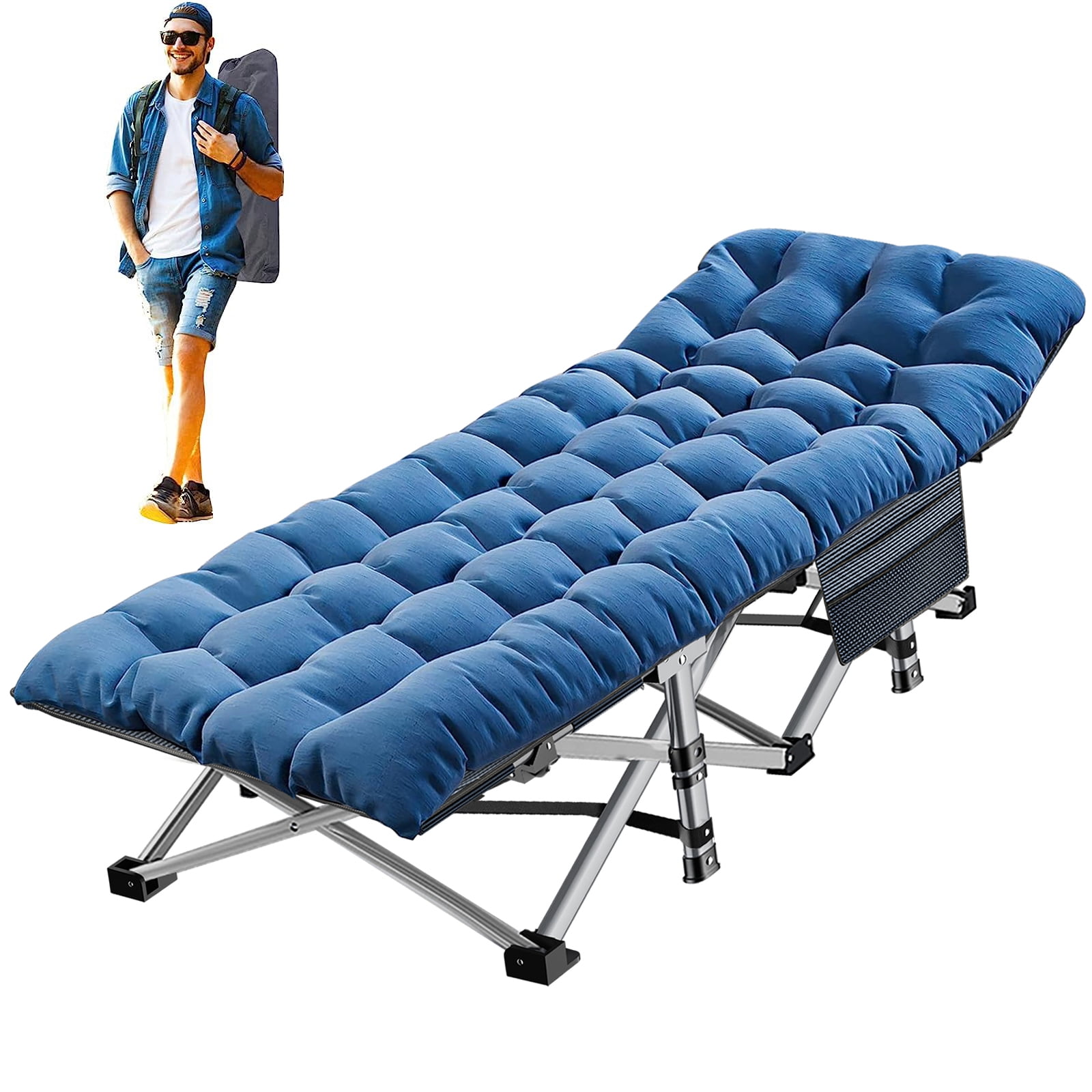 Slsy Folding Camping Cots for Adults 880 lbs, 28" Extra Wide Sturdy