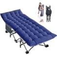 thumbnail image 1 of Slsy Folding Camping Cots with 2 Sided Mattress & Carry Bag, 75"*28" Extra Wide Folding Cot, Sleeping Cot, Tent Cot, Supports up to 880 lbs, 1 of 10