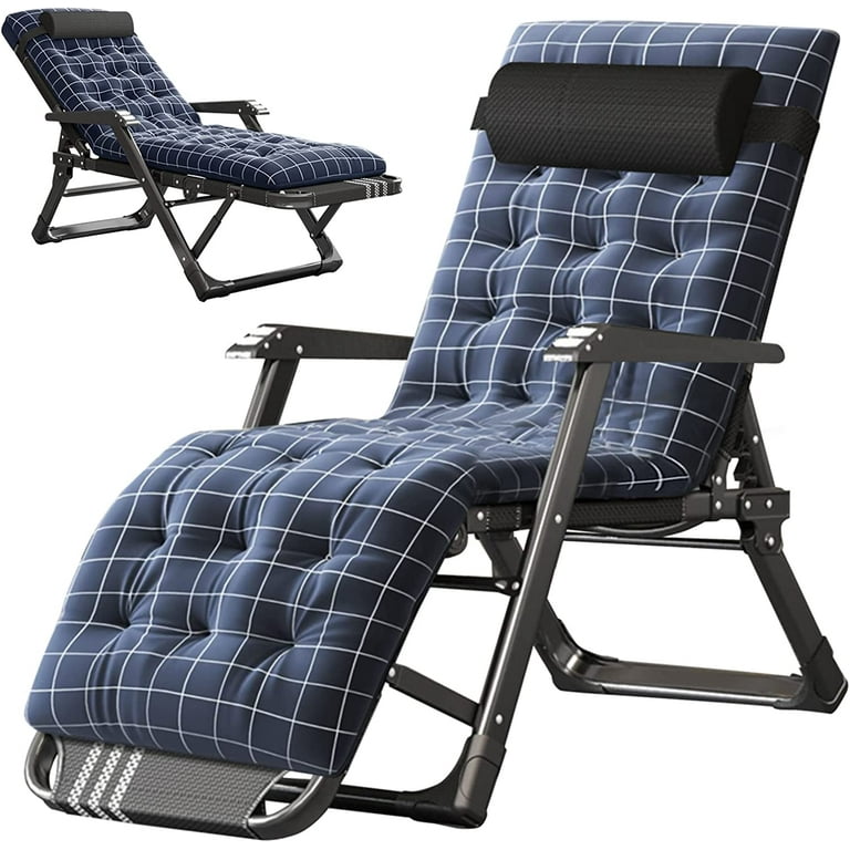 Slsy Folding Chair for Bedroom and Living Room, 3 in 1 Folding Lounge Chair  with Removable Cushion for Indoor Outdoor, Folding Cots Sleeping Cots for