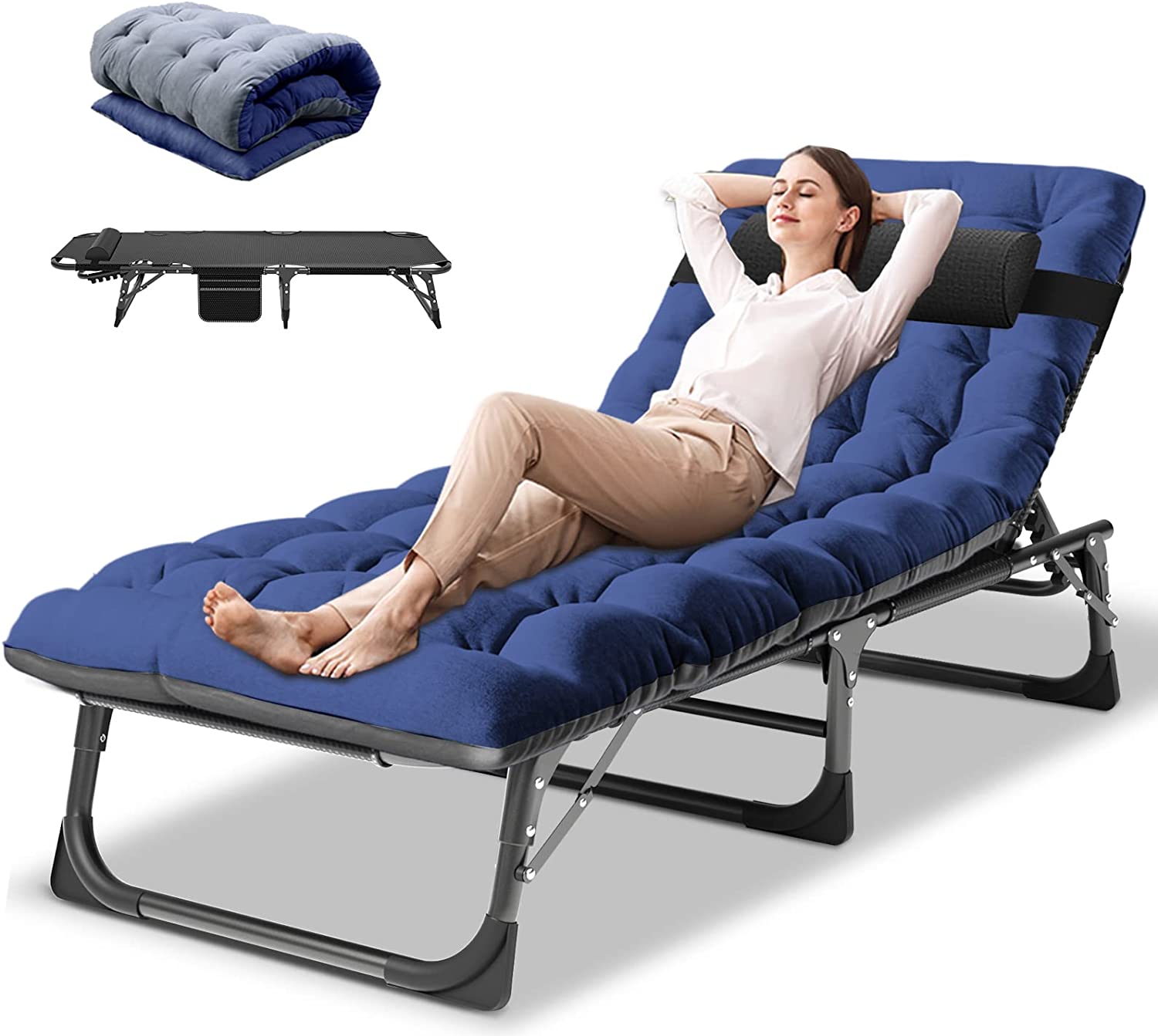 BY4050138 Hi Back Folding  Chaise Lounge