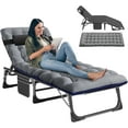 thumbnail image 1 of Slsy Folding Chaise Lounge Chair 5-Position, Folding Cot, Heavy Duty Patio Chaise Lounges for Outside, Poolside, Beach, Lawn, Camping, 1 of 17