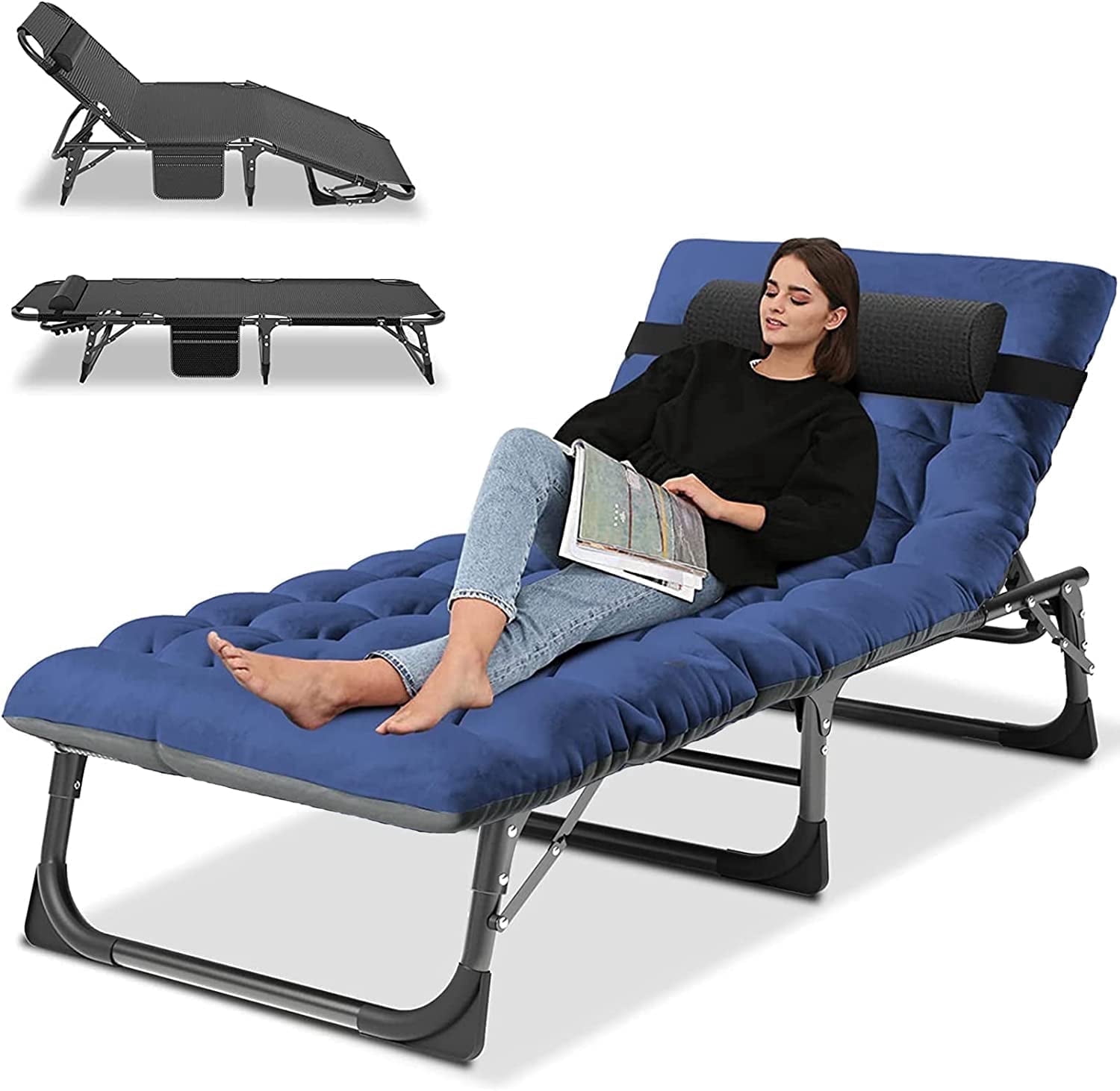 Slsy Folding Lounge Chair Adjustable Outdoor Reclining Chair