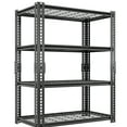 thumbnail image 1 of Slsy Garage Shelving, 63.4" Garage Storage Shelves Heavy Duty Shelving Units and Storage Loads 1600LBS, Adjustable 4 Tier Metal Shelving for Garage Shelves, Utility Shelf Rack, 63.4" H*35.5" W*16" D, 1 of 6