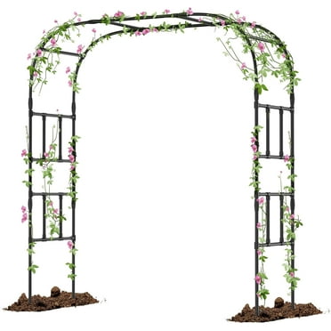 Slsy Garden Arch Trellis for Climbing Plants, 79'' L x 87'' H x 16" W Large Garden Arch Arbor Trellis for Climbing Plants Outdoor - Garden Arch for Lawn, Party, Ceremony Wedding Decoration