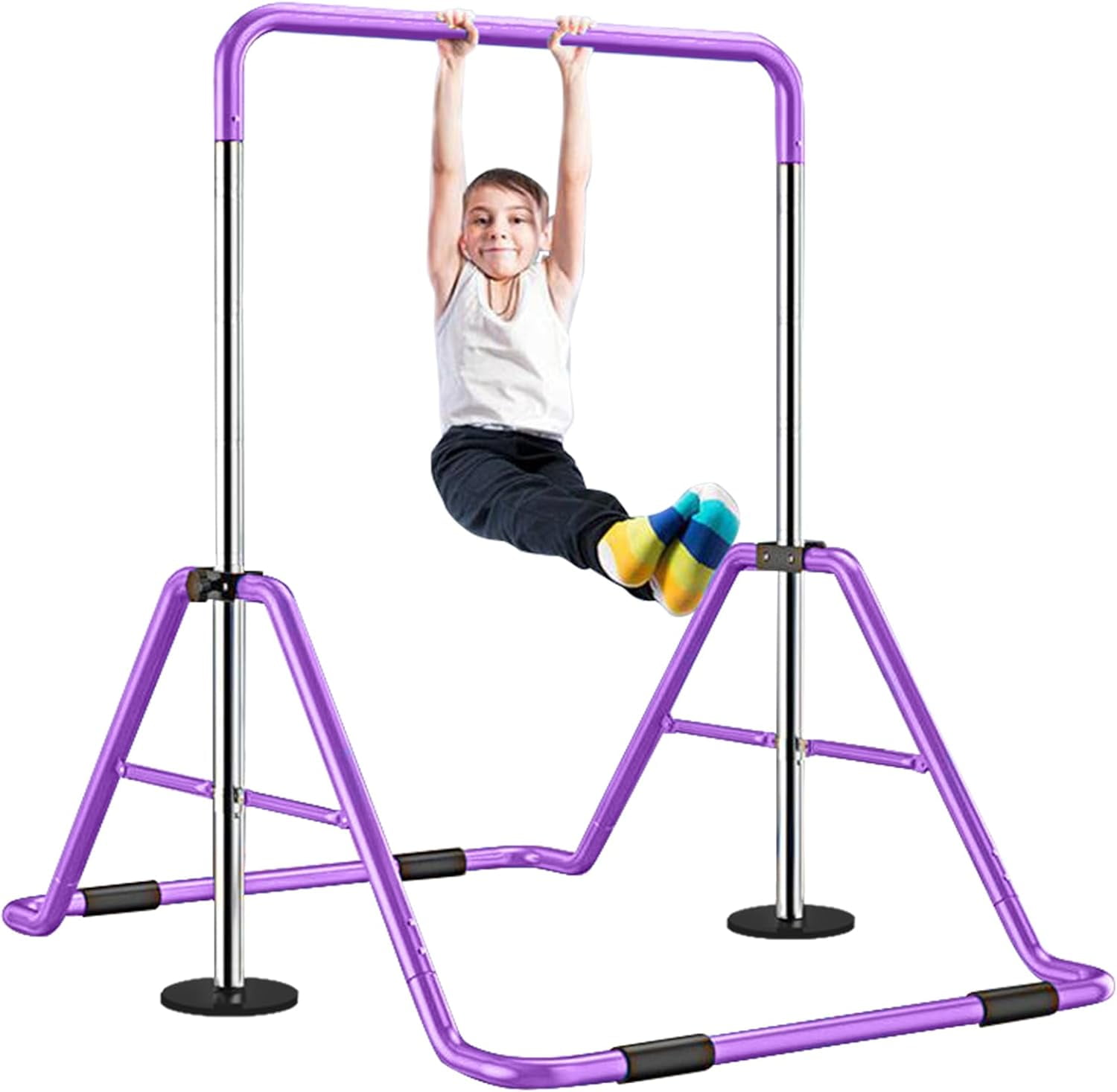 Slsy Gymnastics Bars Folding Horizontal Bars Expandable Home Gymnastics Equipment Kip Junior Training Bar for Kids Little Gymnasts with Adjustable