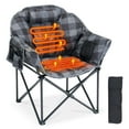 thumbnail image 1 of Slsy Heated Camping Chair, Oversized Heated Chairs Outdoor Sports, Folding Chair for Patio Outdoor Travel Wide&Thick Padding, 1 of 7