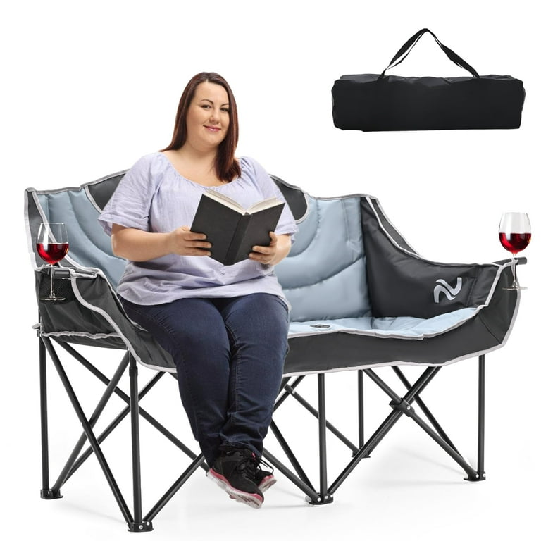 Slsy Oversized Camping Chair, XXXL Two Person Folding Loveseat