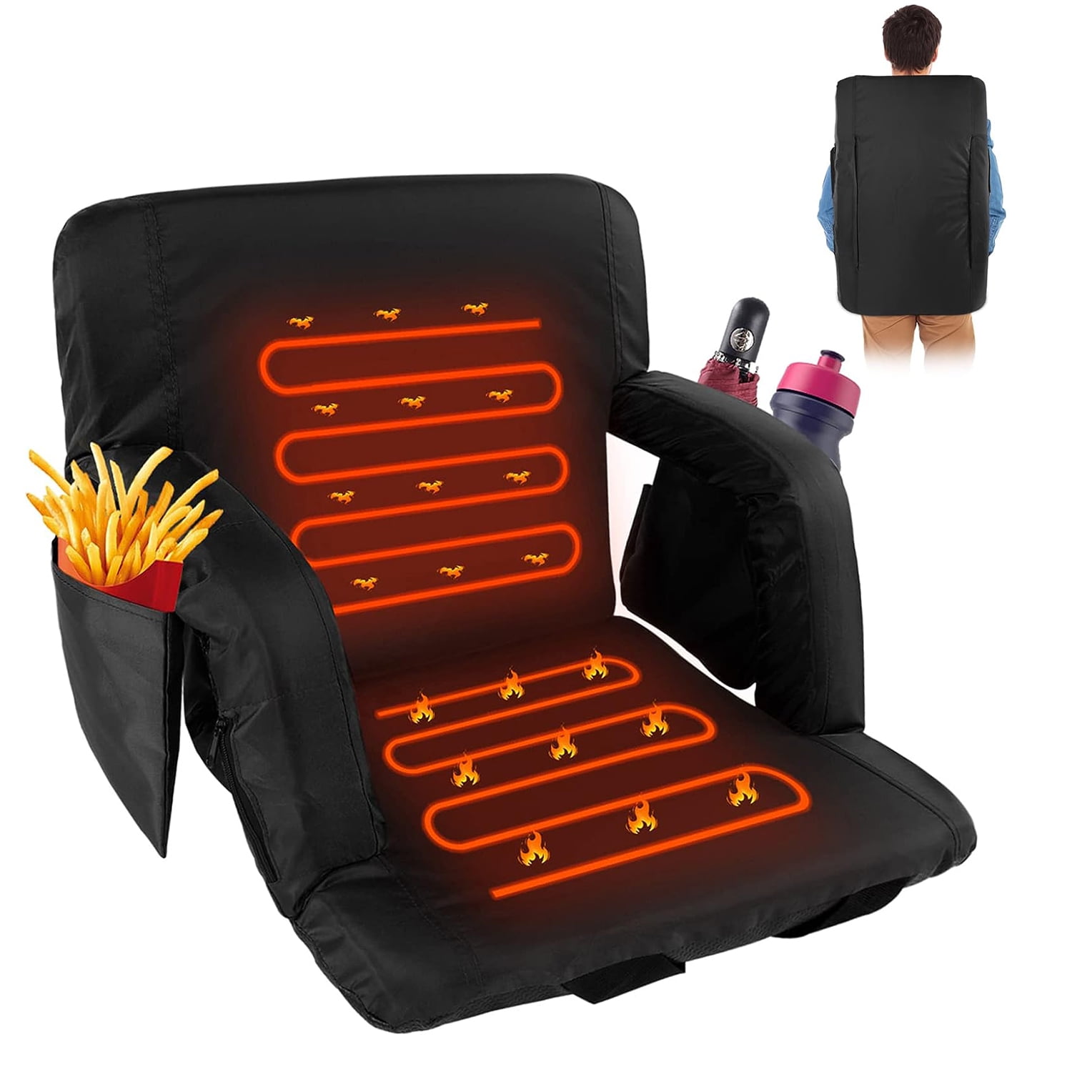 Slsy Heated Stadium Seats for Bleachers Bleacher Seat with Back