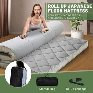 HONEY JOY Navy Roll Up Memory Foam Sleeping Pad Portable Travel Car Camping  Mattress with Carry Bag and Removable Cover TOPB006364 - The Home Depot