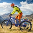 thumbnail image 1 of Slsy Mountain Tricycle for Adults, 24/26/27.5 Inch MTB 7 Speed Three Wheel Bike, Adults Tricycle with Cargo Basket for Adults, Women, Men, Seniors, 1 of 11