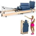 thumbnail image 1 of Slsy Oak Wood Foldable Pilates Reformer Machine, Home Pilates Equipment, Folding Pilates Reformer with Reformer Box, Jump Board for Home Workouts & Body Exercises, Ideal for Home Gym, Studio, Yoga, 1 of 7