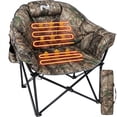 thumbnail image 1 of Slsy Oversized Heated Camping Chair, XXL Camo Folding Chair with 3 Heat Levels, 500lbs Capacity, Heavy Duty Steel, Cup Holder, Storage Bag, 1 of 9