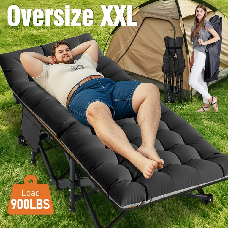 Slsy Portable Camper XXL Folding Bed with Padded Sided Mattress