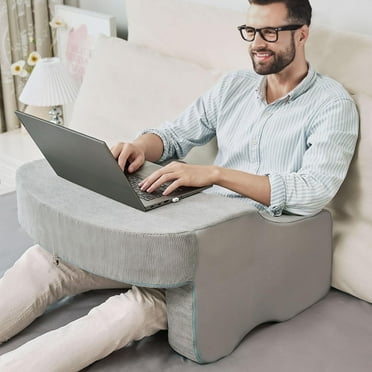 Slsy Reading Pillow for Lap, Extra Large Arm Rest Pillow for Adult, Memory Foam Lap Desk Pillow for Reading, Working, Crocheting, Playing Steam Deck Switch or Sitting in Bed Couch