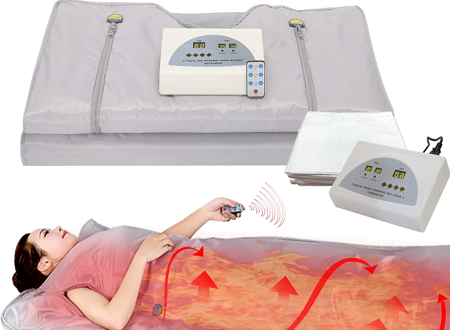 Heating mattress that gives a deep infrared heat in the office chair