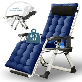 MOPHOTO Zero Gravity Chair Lawn Recliner Reclining Patio Lounger Chair Folding Portable Chaise with Detachable Soft Cushion Cup Holder Headrest Walmart