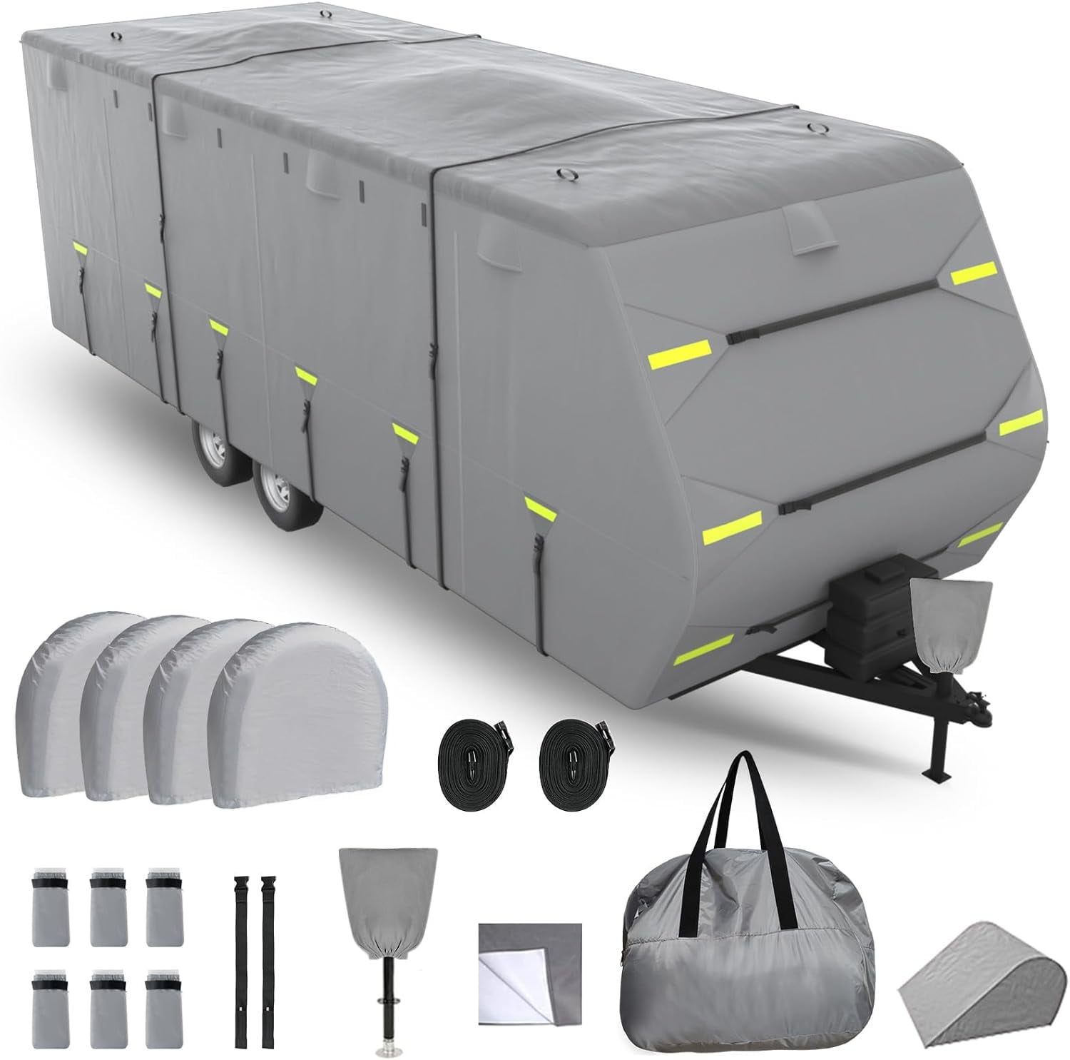 Slsy Upgraded 300D RV Cover, Travel Trailer Cover for 18'-20' RV, Anti ...
